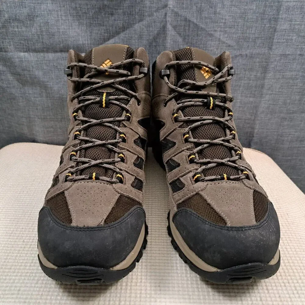 %Size 13 Men's Columbia Crestwood Mid Waterproof Hiker Cordovan/Squash/ D13